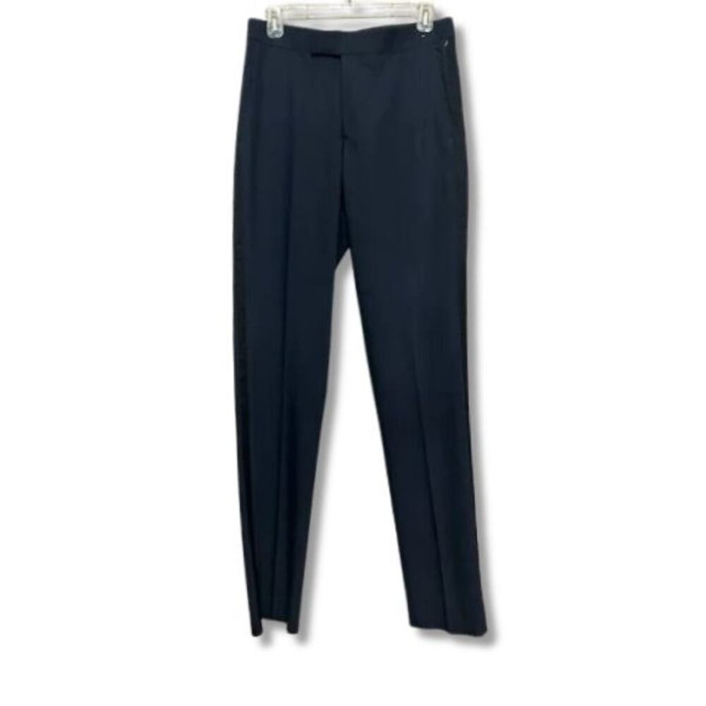 Nordstrom Rack Pants Flat Front Trim Fit Multiple Pockets Navy Blue Mens 30 NWOT